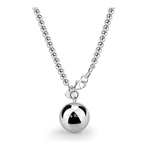 Collana Trasversale E CZ In Argento Sterling 925 – Lunghezza 45,7 Cm, Placcata Rodio - 4