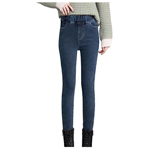 lozssnigzi jeans donna vita alta jeans termici pile pantaloni imbottiti elasticizzati jeans eleganti pantaloni donna invernali caldo jeggings felpati curvy inverno
