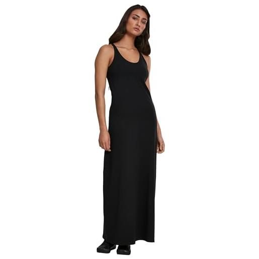 Urban Classics ladies long racer back dress vestito, multicolore (black/white 00826), 42 (taglia produttore: s) donna