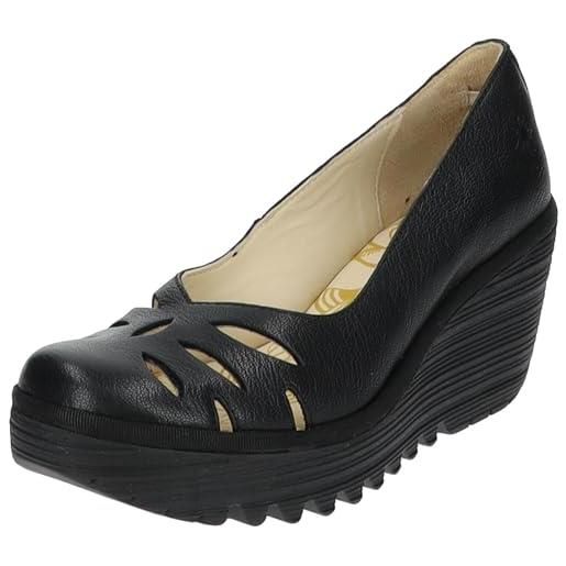 Fly London yubi480fly, wedges donna, black, 42 eu