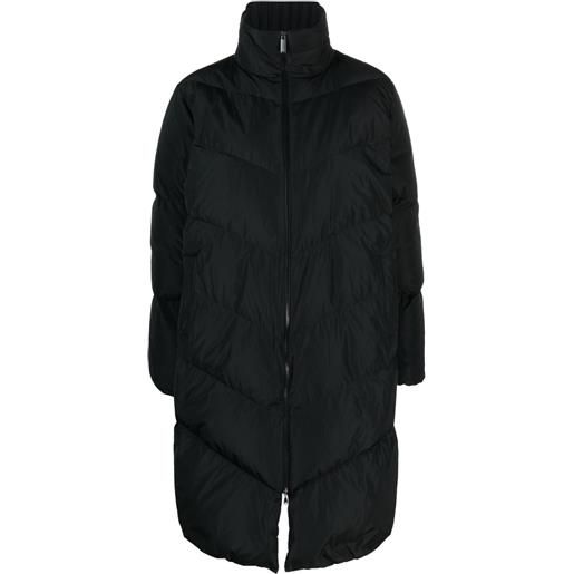 Fabiana Filippi rhinestone-embellished padded raincoat - nero