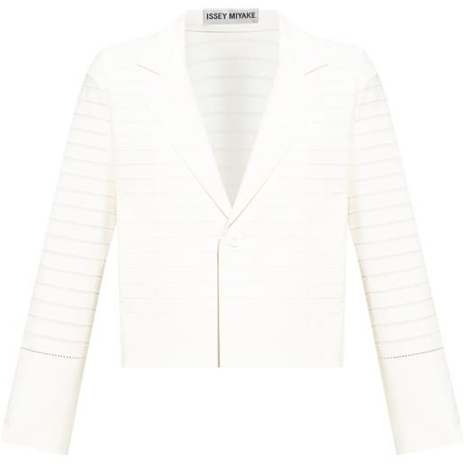 Issey Miyake blazer a coste - bianco