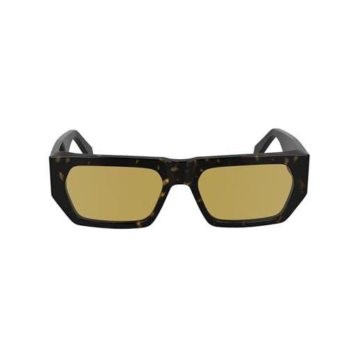 Calvin klein jeans unisex adult sunglasses ckj24625s - dark havana with solid ocher lens