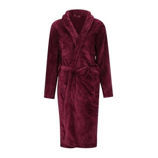 lozssnigzi vestaglia donna da camera vestaglia flanella invernali vestaglia lunga morbida accappatoio caldo vestaglia donna invernale senza cappuccio vestaglia in pile