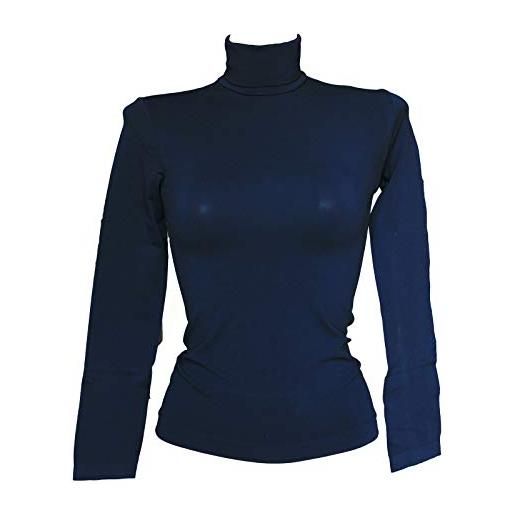 SENSI' dolcevita donna manica lunga morbida microfibra senza cuciture seamless - made in italy