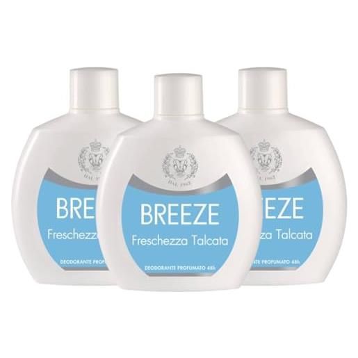 Breeze squeeze deodorante profumato unisex 48h 100 ml (3, freschezza talcata)