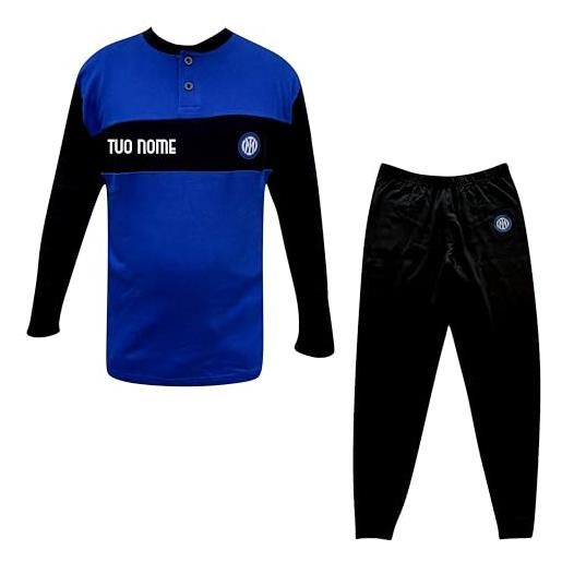 Pigiama Inter Per Bambini E Ragazzi - Felpa Con Zip E Pantaloni, 60% Cotone 40% Poliestere - Foto 2