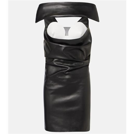 Jean Paul Gaultier abito da cocktail in pelle con cut-out