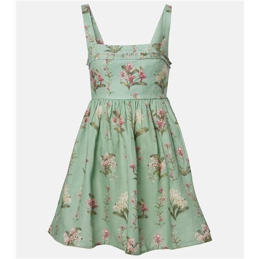 Agua by Agua Bendita abito corto hierbabuena in lino