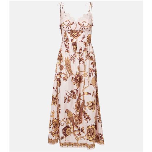 Farm Rio abito midi tropical landing