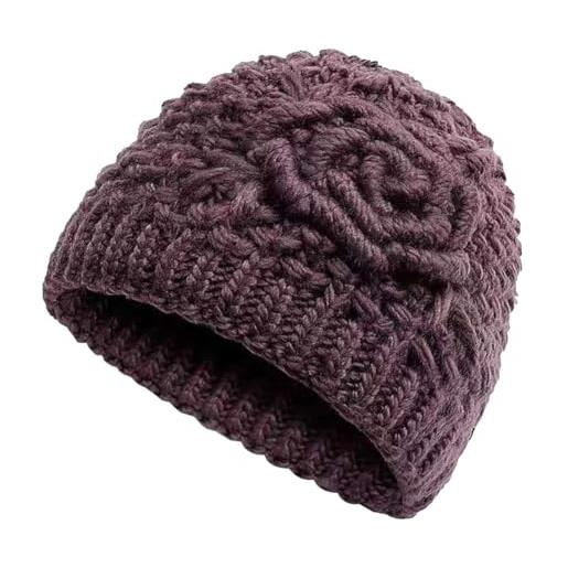 MAOZIm cappelli da donna di mezza età e anziani, invernali spessi e caldi, cappelli invernali a maglia per madri, colore caffè. , 7-7 5/8