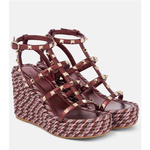 Valentino Garavani espadrillas rockstud 95 in pelle