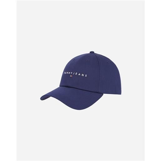 Tommy Hilfiger linear logo m - cappellino - uomo - blu navy