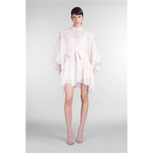 Zimmermann abito donna in ramie rosa