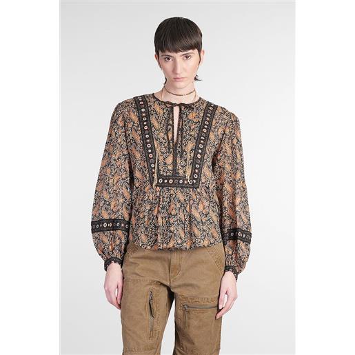 Marant Etoile blusa gayle in cotone nero
