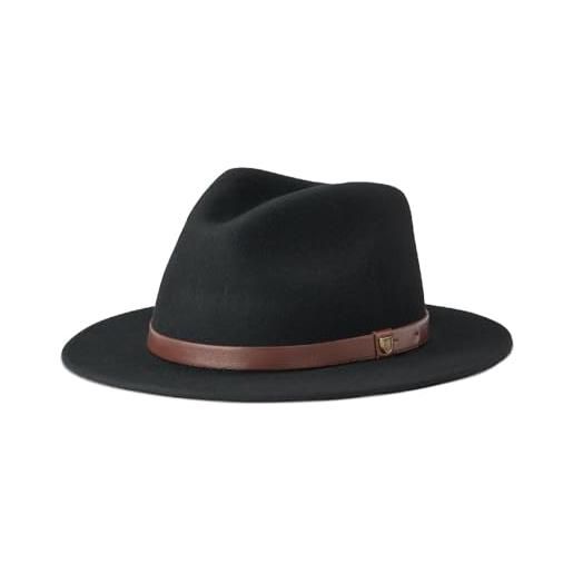 Brixton messer fedora unisex cappello nero m 100% lana