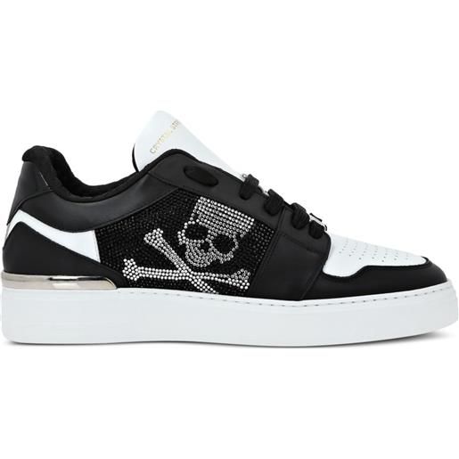 Philipp Plein sneakers basse con strass - nero
