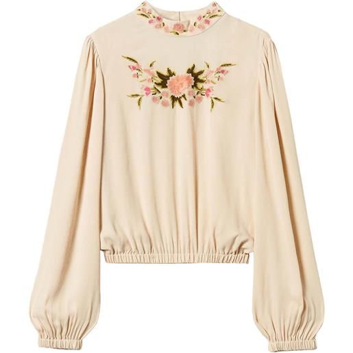 TWINSET blusa a fiori - toni neutri