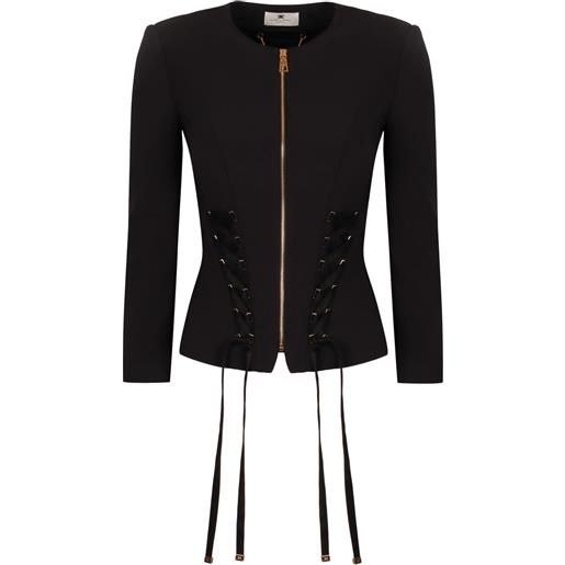 Elisabetta Franchi giacca con lacci - nero