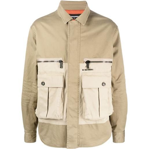 DSQUARED2 giacca bicolore - toni neutri