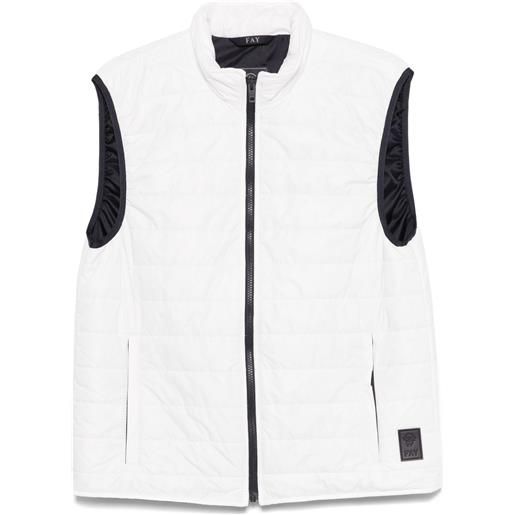 Fay gilet trapuntato - bianco