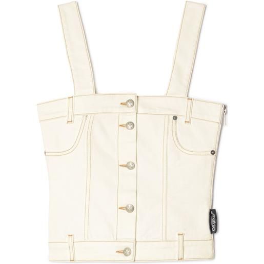 Off-White corsetto denim - toni neutri