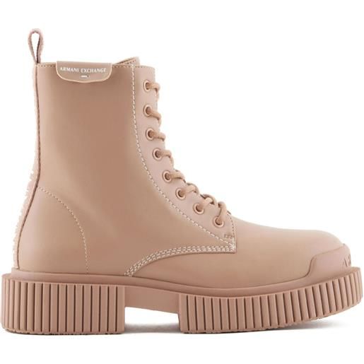 Armani Exchange stivaletti in pelle - toni neutri