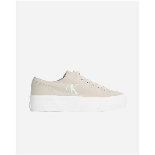 Calvin Klein Jeans vulc flatform low w - scarpe sneakers - donna - beige