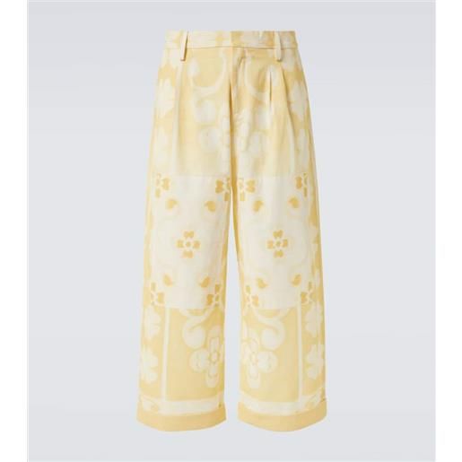 Commas pantaloni seaside in cotone e seta