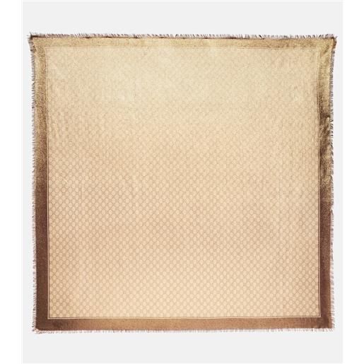 Gucci sciarpa in jacquard di lana gg