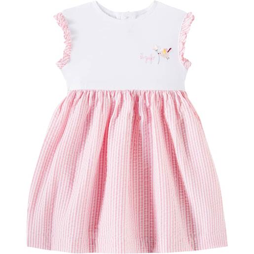 Il Gufo baby - abito in jersey e seersucker a righe
