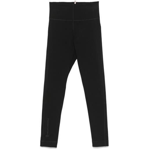 Moncler Grenoble leggings in jersey tecnico - nero