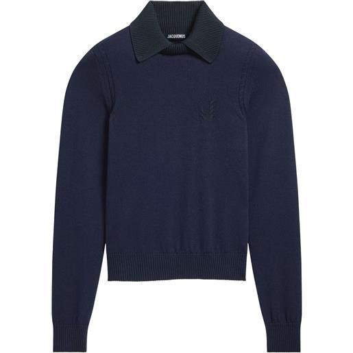 Jacquemus maglione la maille tricot - blu