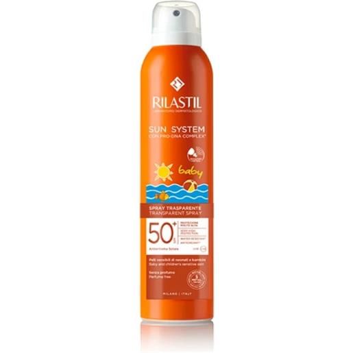 Rilastil sun system baby spray solare trasparente spf 50+ 200 ml