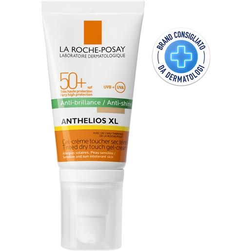 La roche posay anthelios gel-crema tocco secco colorata anti-lucidità spf 50+ viso 50 ml