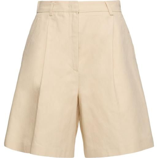 WEEKEND MAX MARA shorts ecuba in tela di cotone e lino