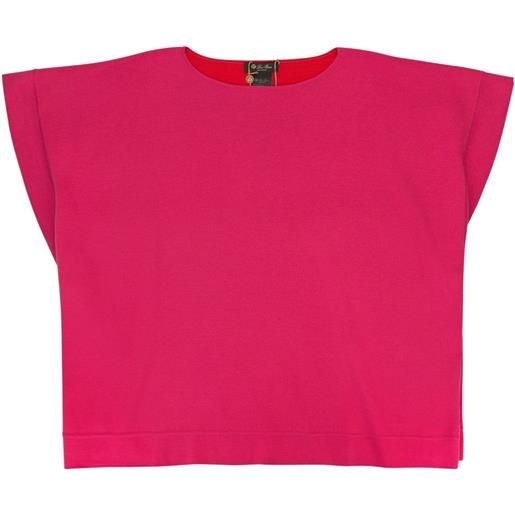 Loro Piana blusa in cotone a maniche corte - rosa