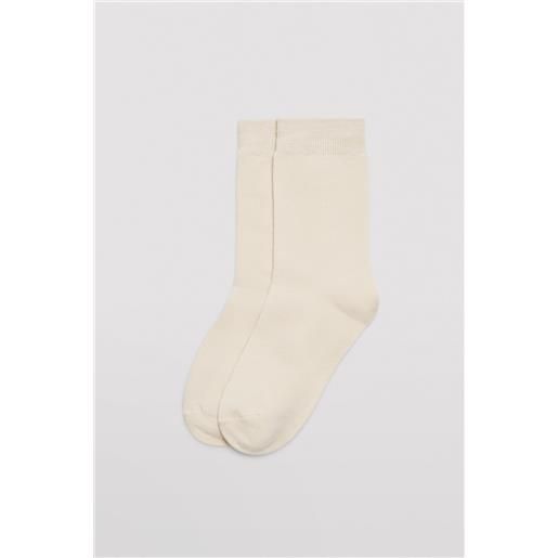 Ysabel Mora calzini di cotone beige per bambini