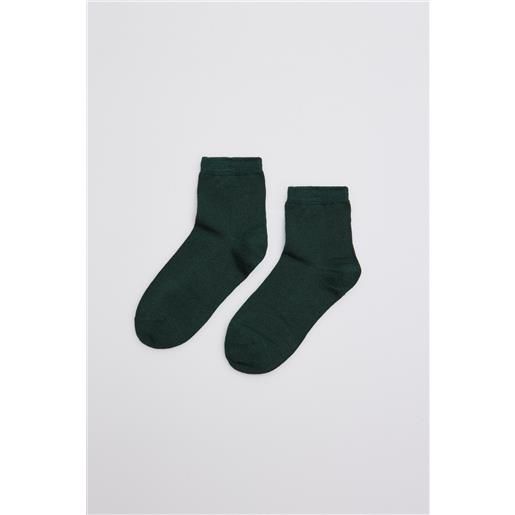 Ysabel Mora calzini per bambini verde bottiglia con perle