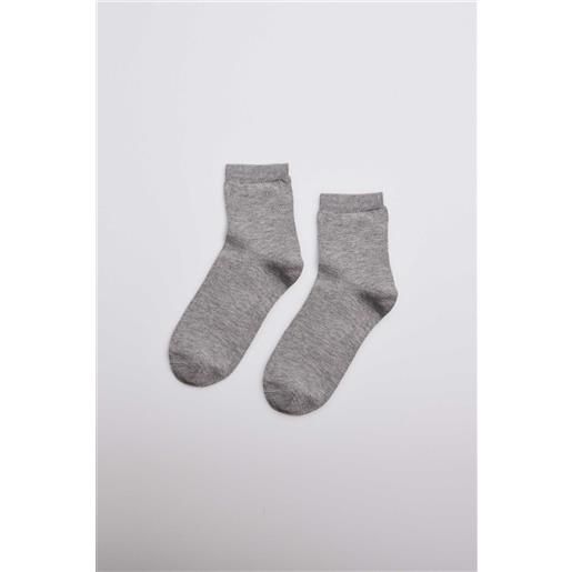 Ysabel Mora calzini grigi con perle per bambini