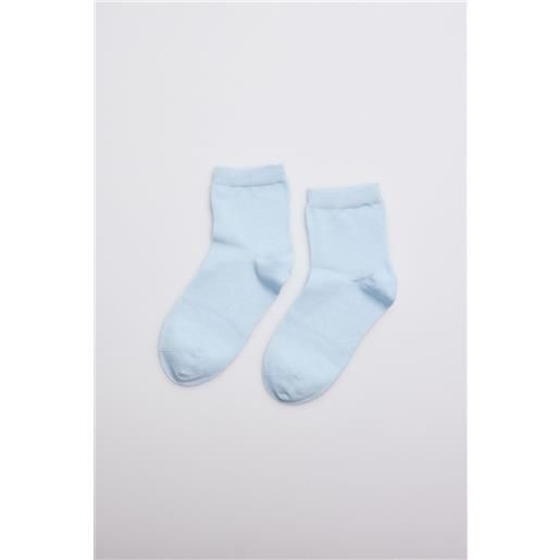 Ysabel Mora calzini per bambini azzurri con perle