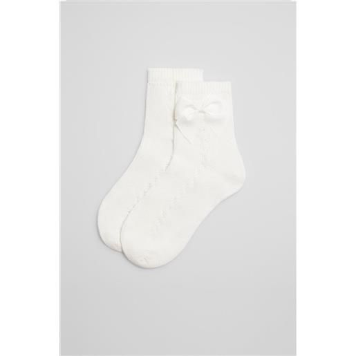 Ysabel Mora calzini traforati per bambini avorio