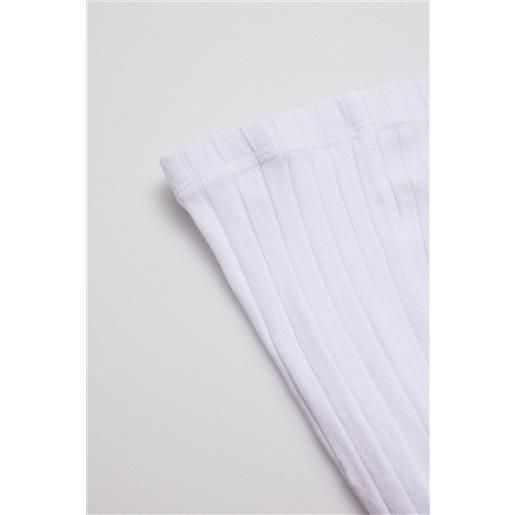 Ysabel Mora body bianco a coste