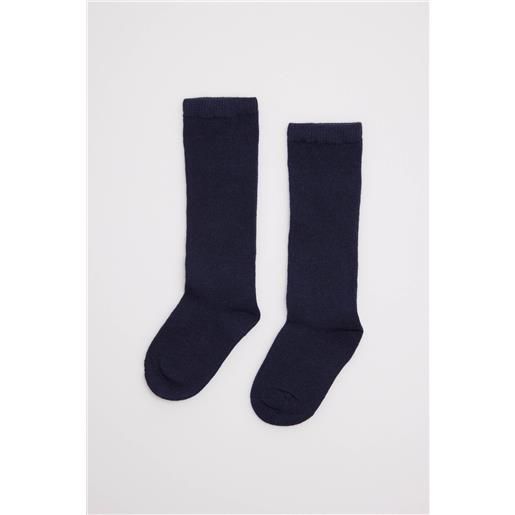 Ysabel Mora calzini lunghi basic blu scuro per bambini