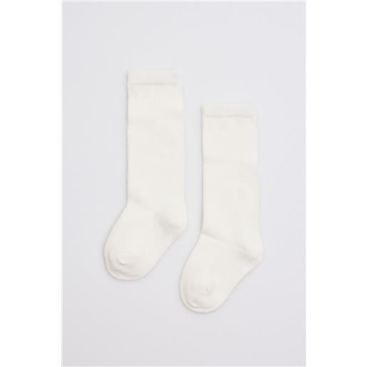 Ysabel Mora calzini basic lunghi color avorio per bebè