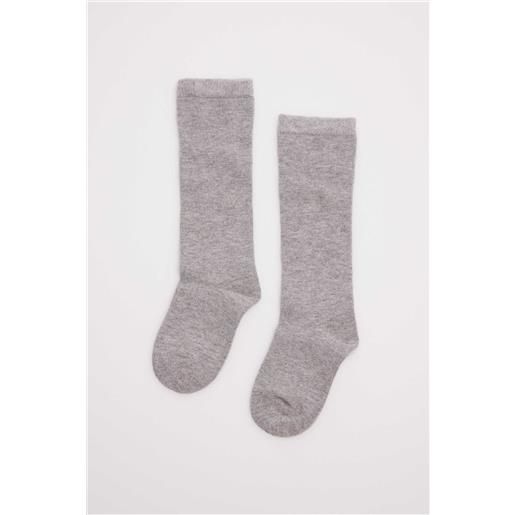 Ysabel Mora calzini lunghi basic grigi per bebè