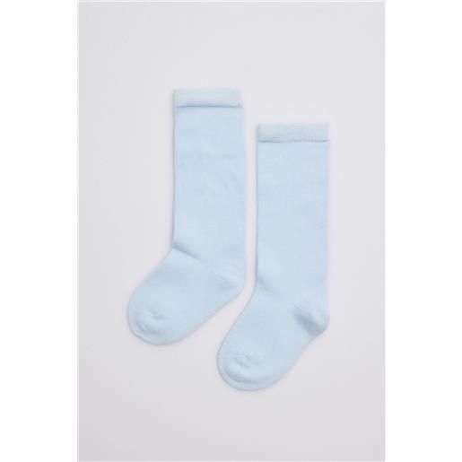 Ysabel Mora calzini lunghi basic per neonati di colore azzurro