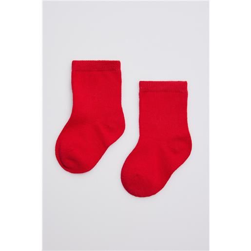Ysabel Mora calzini classici in cotone rosso