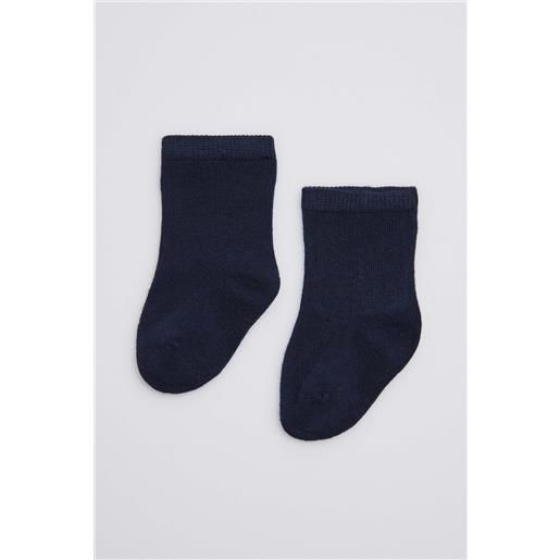 Ysabel Mora calzini classici in cotone blu scuro