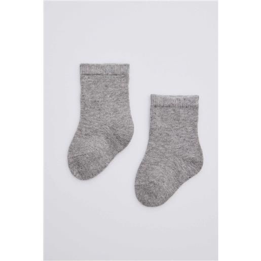 Ysabel Mora calzini classici in cotone grigio